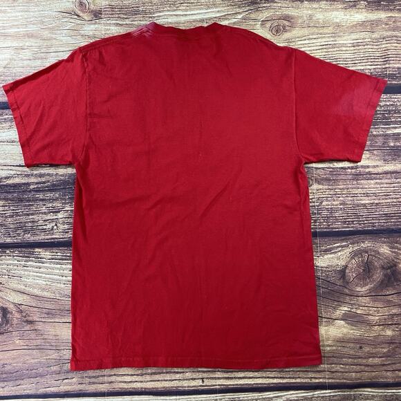 Red Rutgers Scarlet Knights Tie Dye Bleached Football T-Shirt - Large - Picture 3 of 7